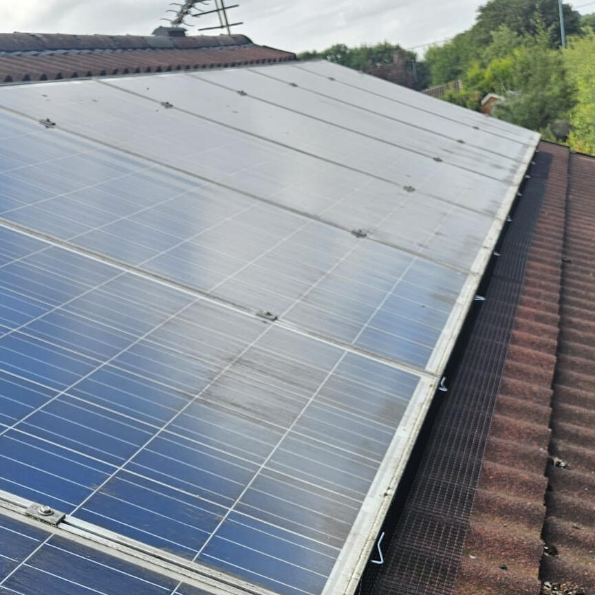 In Bulwell Protecting Solar Panels From Pigeons