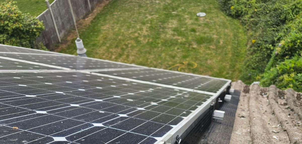 Back in Beeston to Protect more Solar Panels From Pigeons