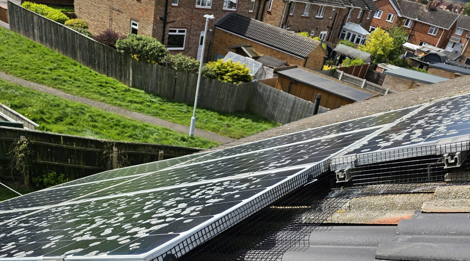 Pigeon+Proofing+Solar+Panels+in+Cotgrave