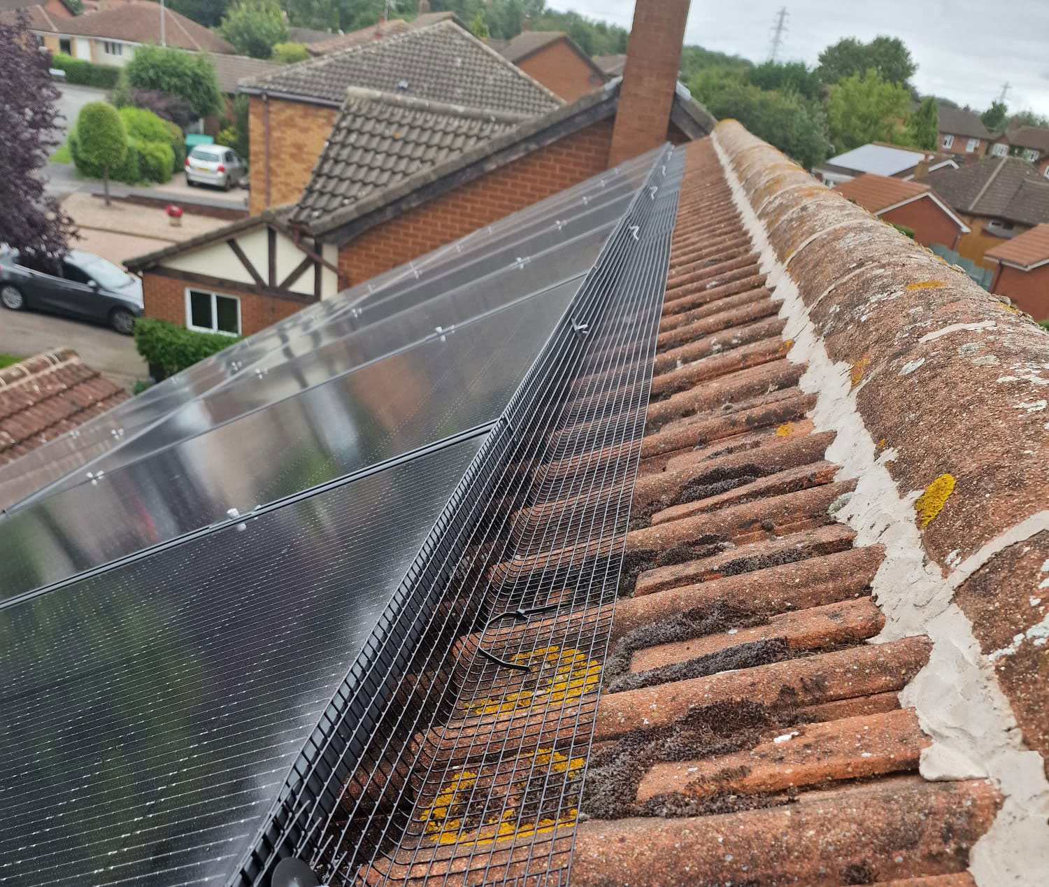 Solar Panels Protected from Pigeons in Mountsorrel