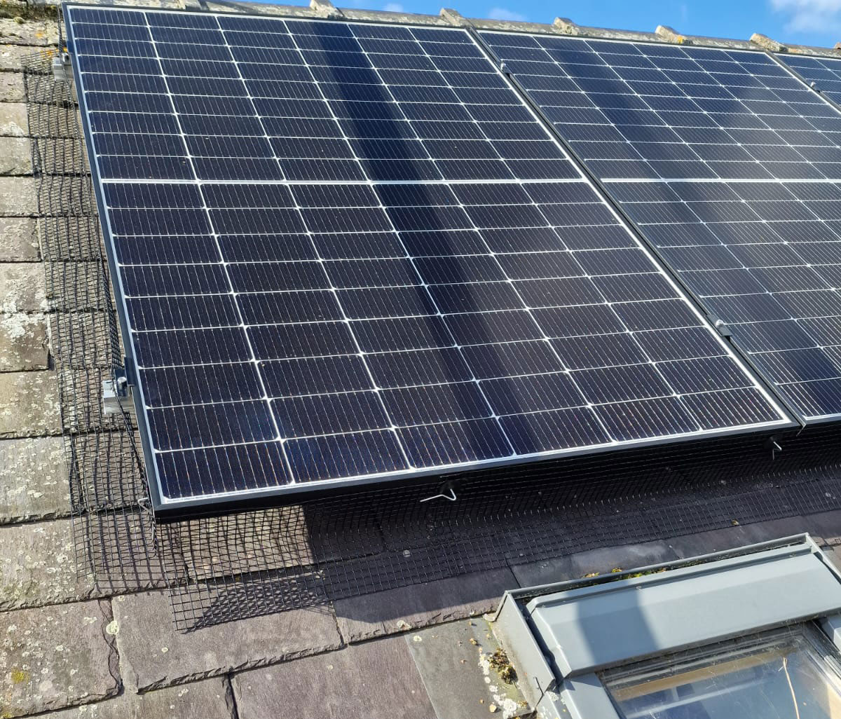 Pigeon+Proofing+Newly+Fitted+Solar+Panels+in+Collingham