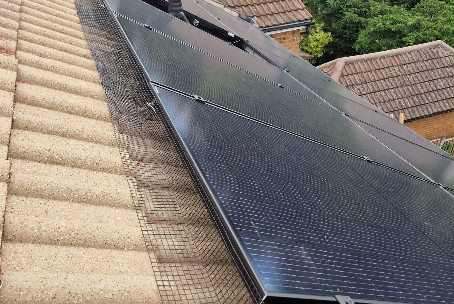 Pigeon Proofing Solar Panels in Nuthall