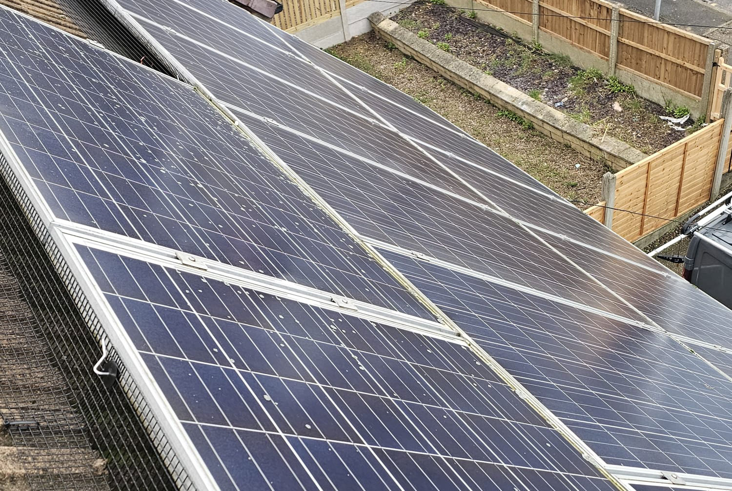 Pigeon Proofing Solar Panels for Neighbours in Shirebrook