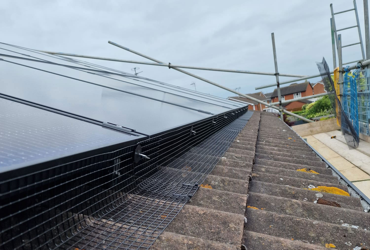 Solar Panels Protected from Pigeons in Bourne, Lincolnshire